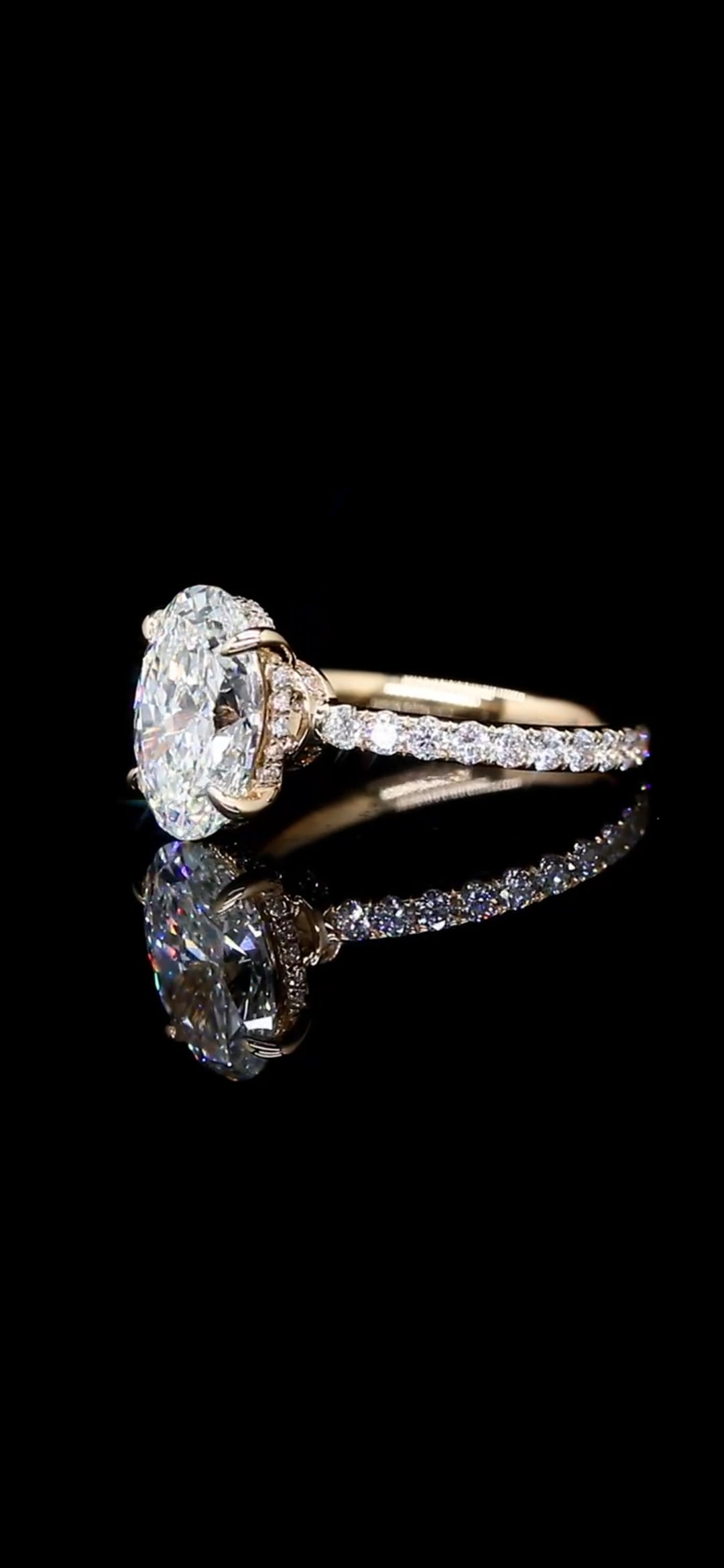 Diamond Engagement Ring New Oval "Aubrey" 4.24 TCW IGI CERTIFED 14k Gold VS1 F