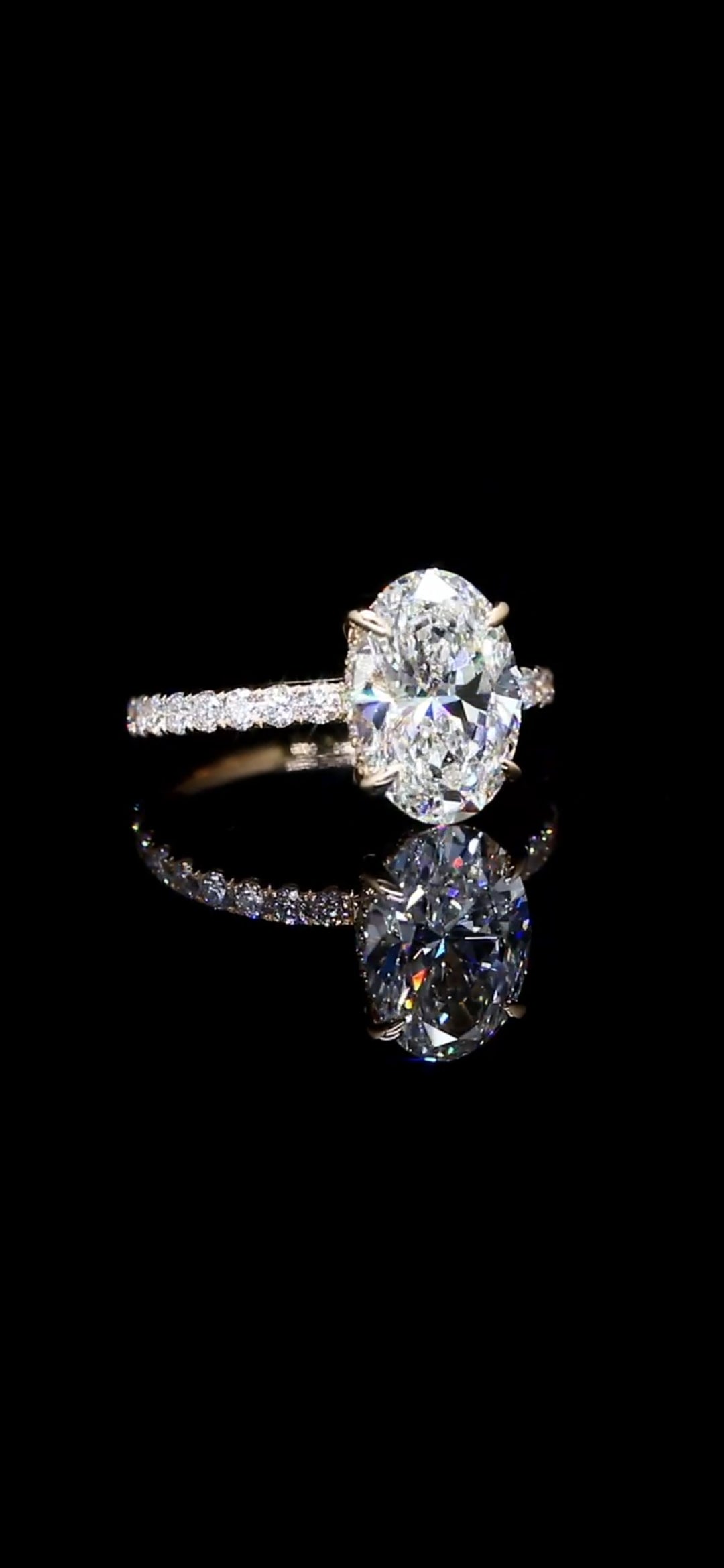 Diamond Engagement Ring New Oval "Aubrey" 4.24 TCW IGI CERTIFED 14k Gold VS1 F