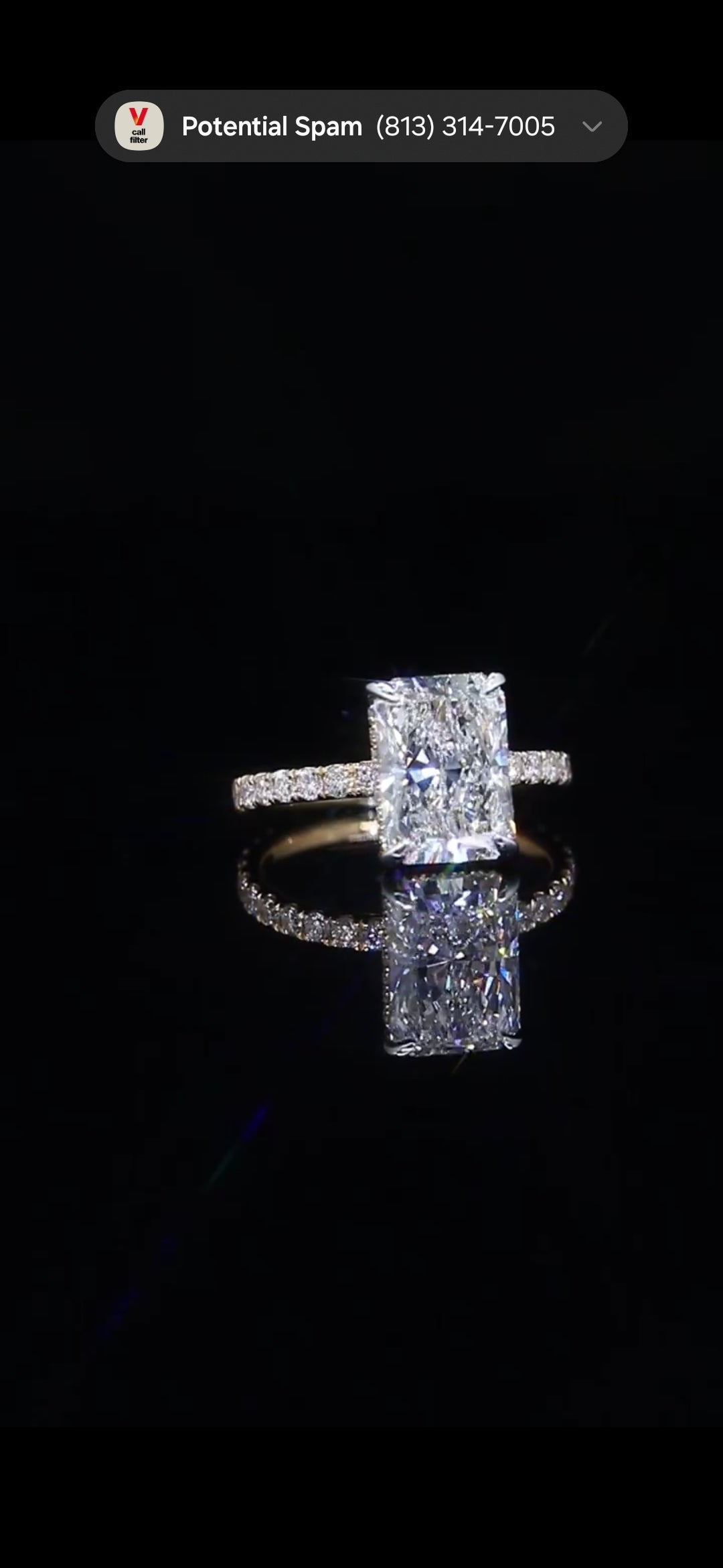 Radiant Cut Diamond "Aubrey" Engagement Ring – 4.29 TCW | 14K Yellow Gold