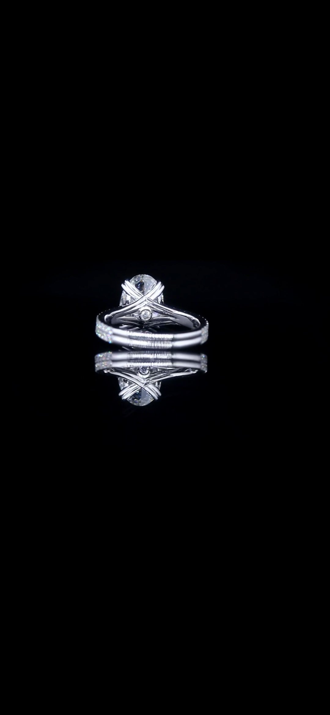 Custom Elle 4.06ct Oval Diamond Engagement Ring – 14k White Gold (Size 7.5, IGI Certified)