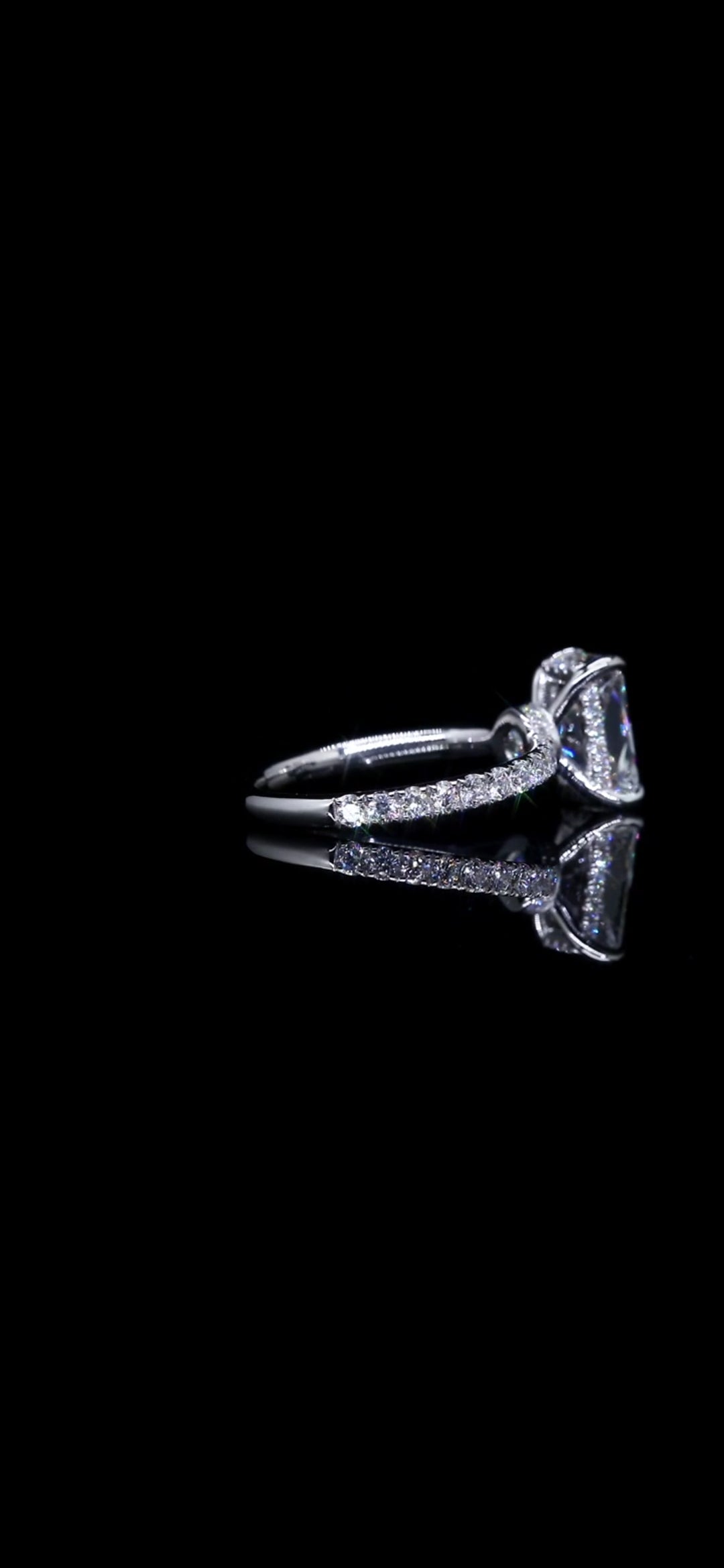 SALE Radiant "Aubrey" Elegance | 3.72 CTW Diamond Engagement Ring – 14K White Gold