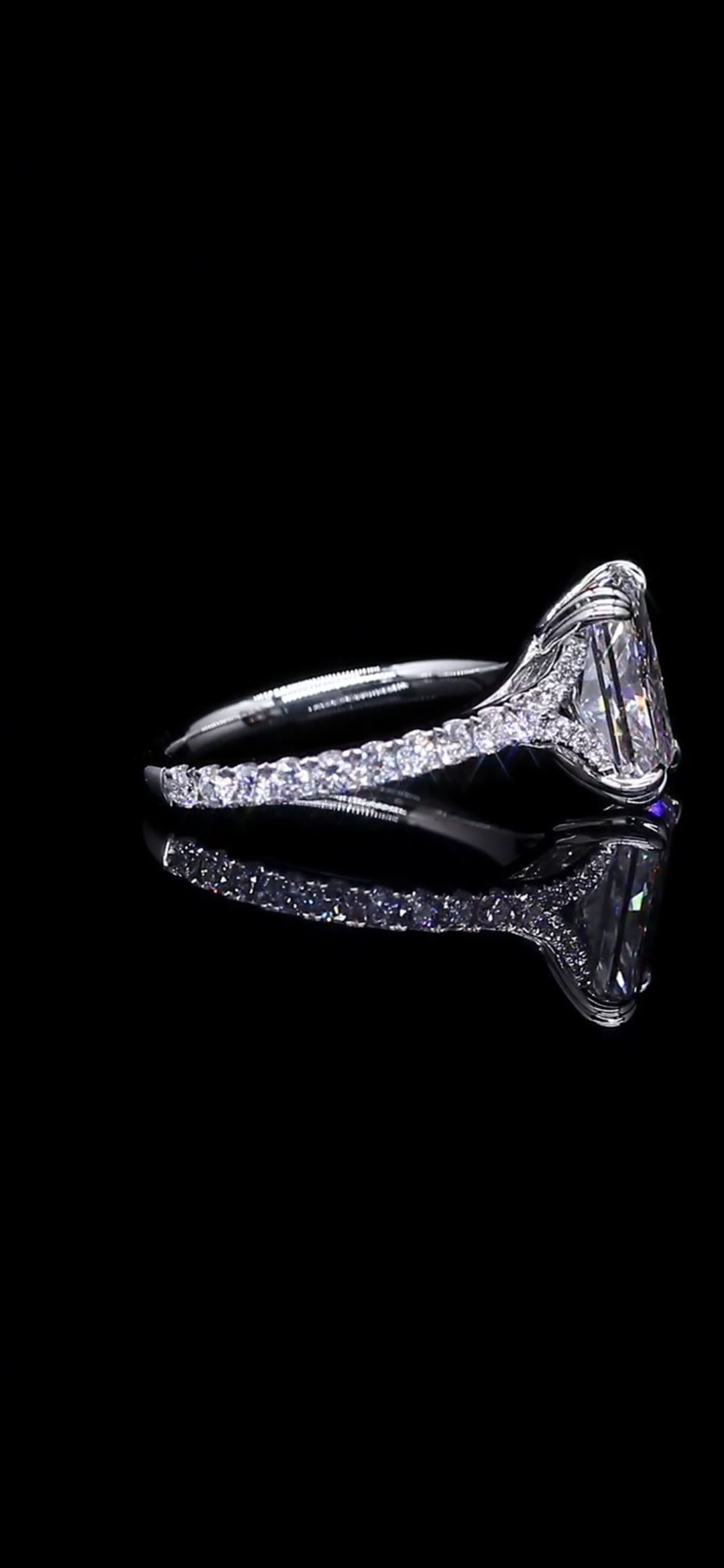 4.29 CTW Radiant Cut Lab Diamond Engagement Ring – 14K White Gold (Size 6.5)