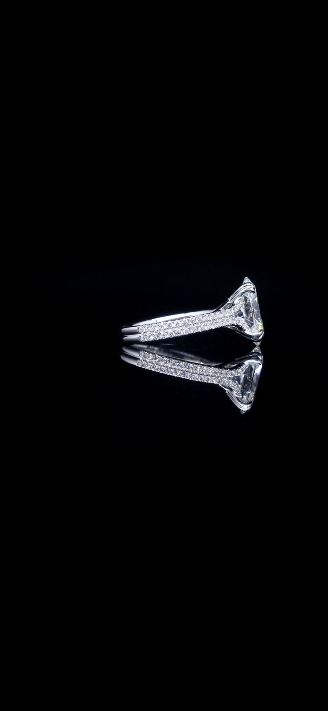 Custom Elle 4.06ct Oval Diamond Engagement Ring – 14k White Gold (Size 7.5, IGI Certified)