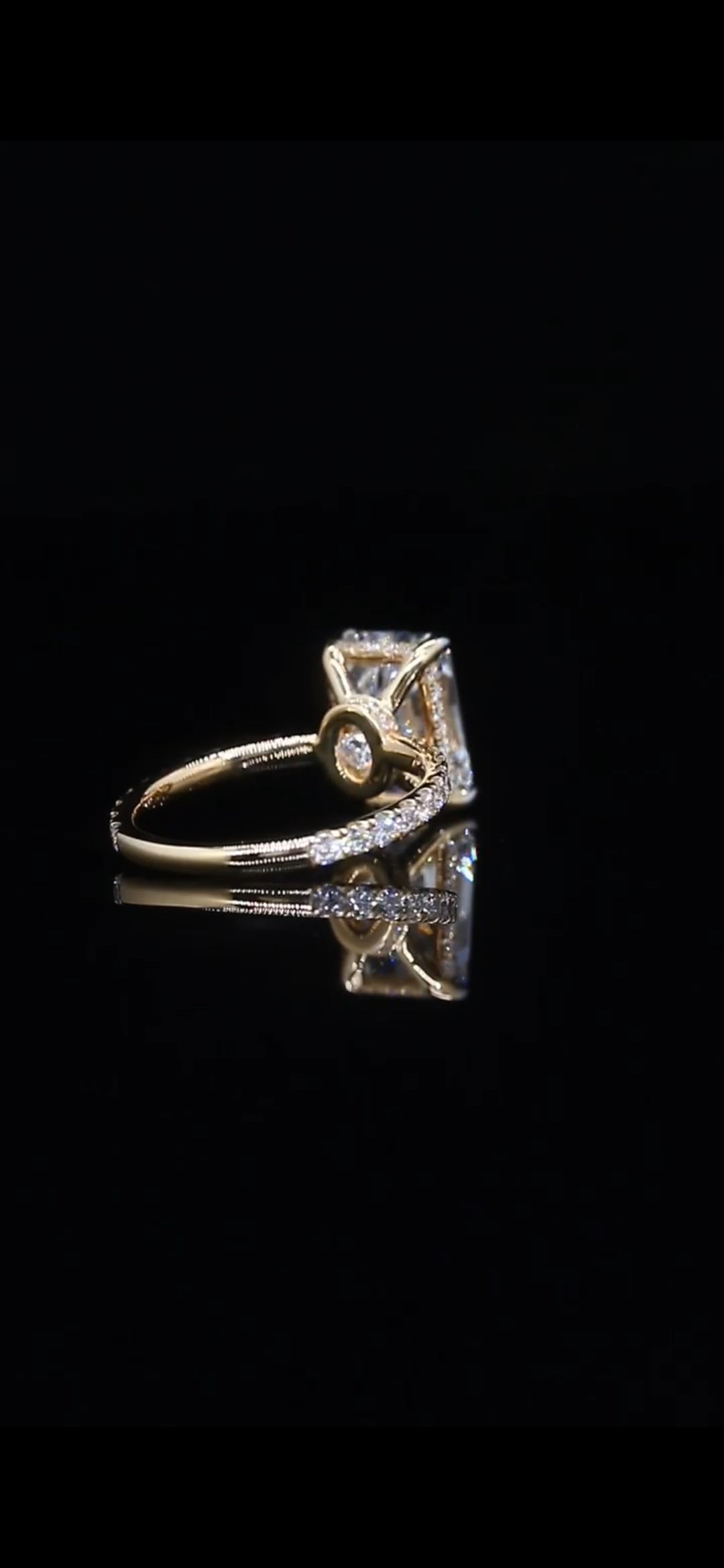 Radiant Cut Diamond "Aubrey" Engagement Ring – 4.29 TCW | 14K Yellow Gold