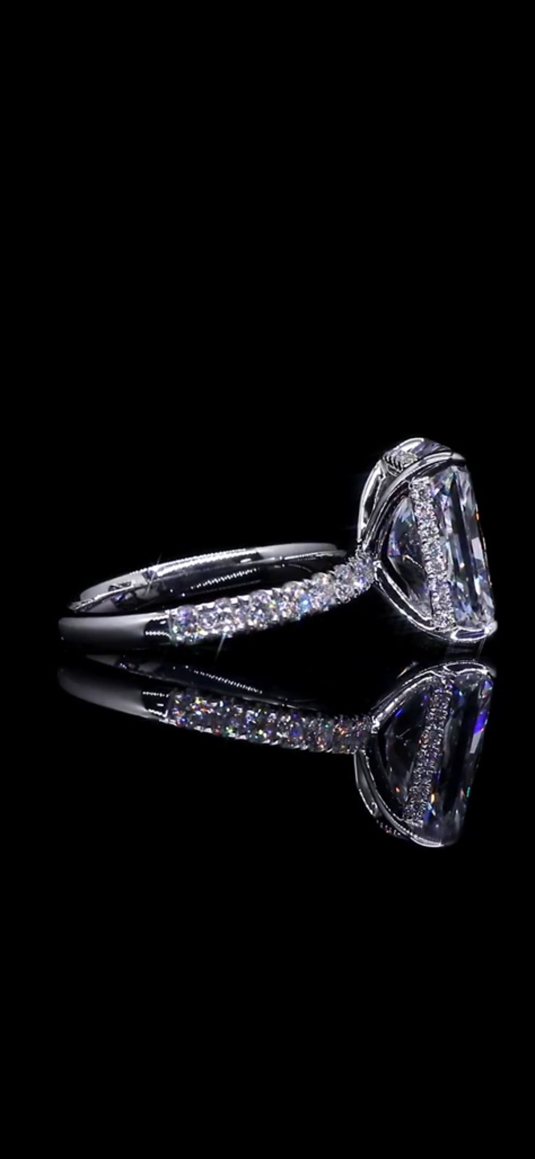 6.08 CTW Radiant Cut Lab-Grown Diamond Engagement Ring | 14K White Gold | IGI Certified (Size 6.5, Resizable)