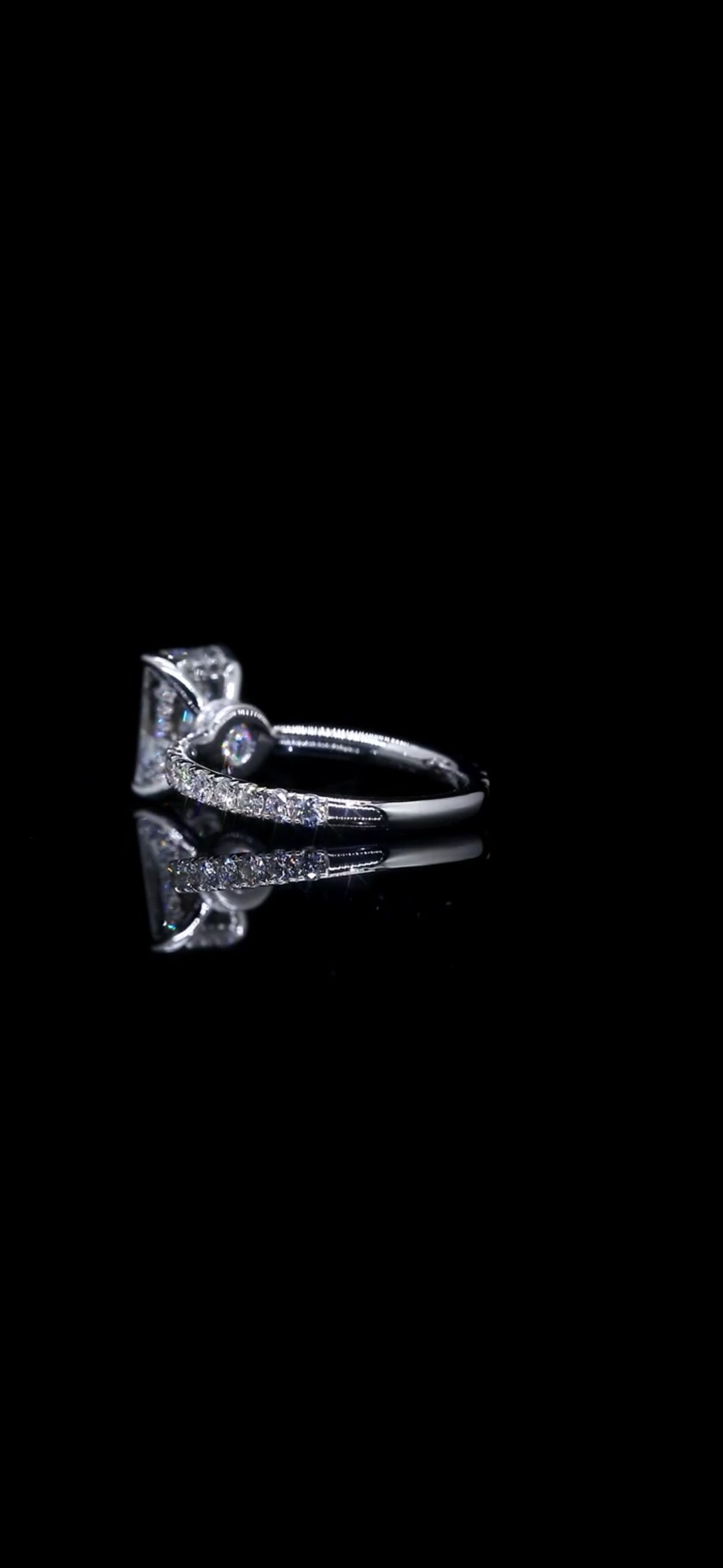 SALE Radiant "Aubrey" Elegance | 3.72 CTW Diamond Engagement Ring – 14K White Gold