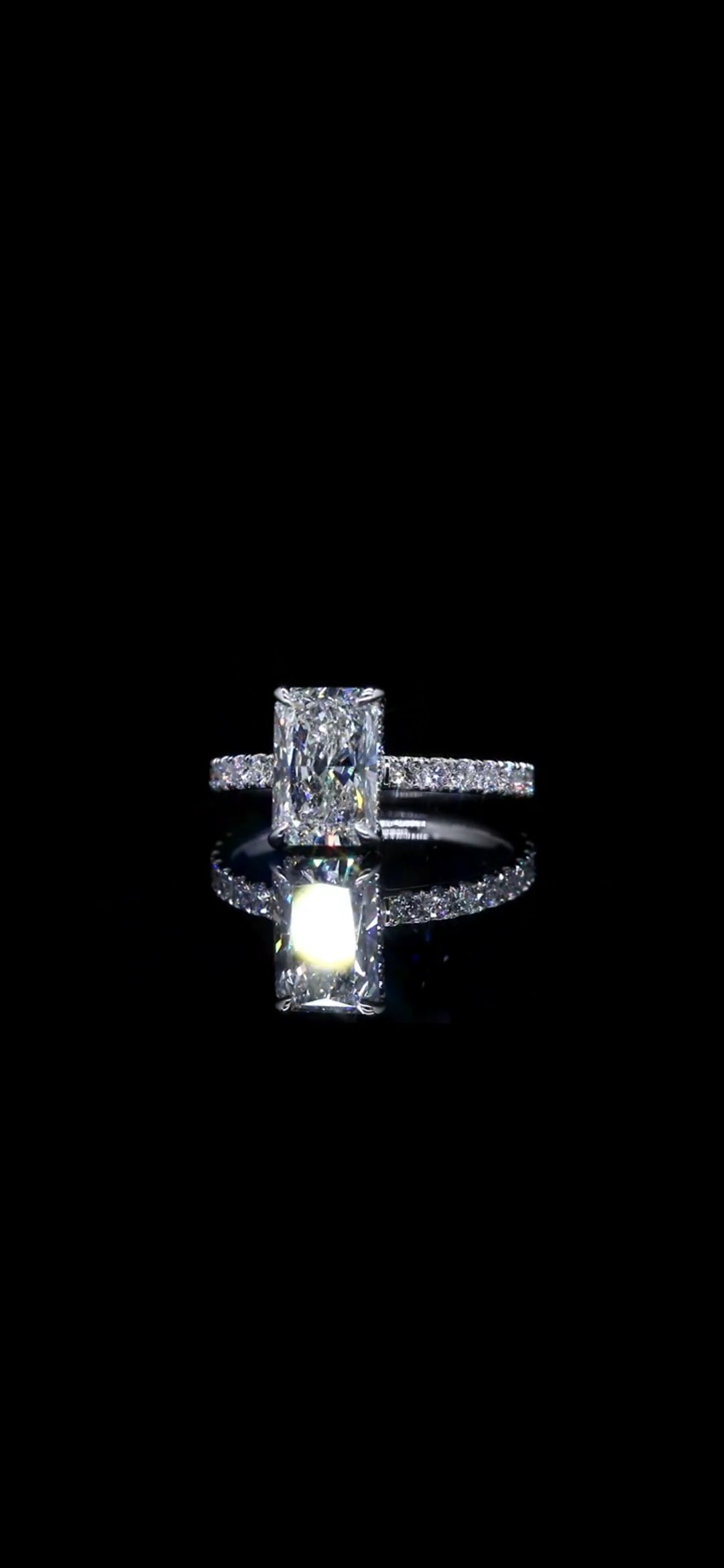 SALE Radiant "Aubrey" Elegance | 3.72 CTW Diamond Engagement Ring – 14K White Gold