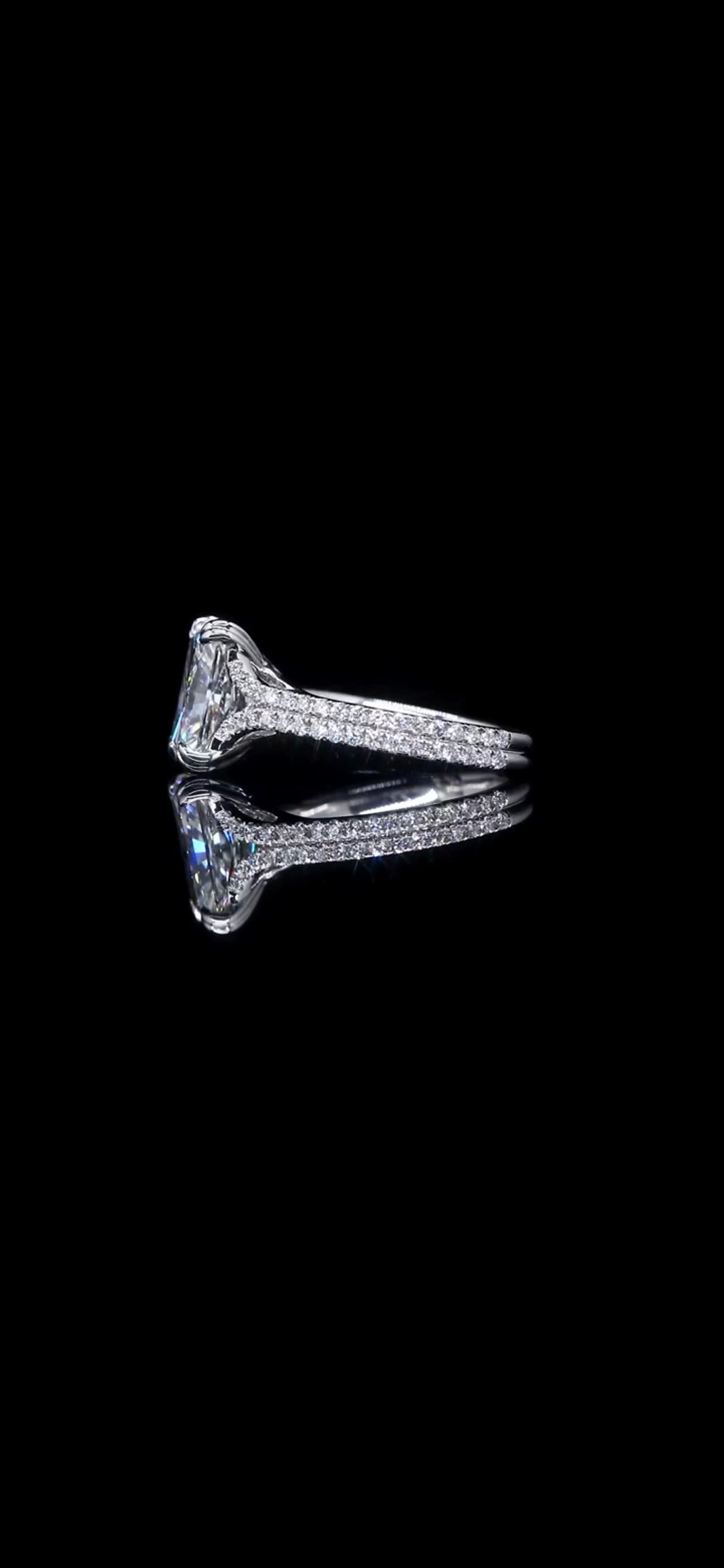 4.65 TCW Diamond Engagement Ring in 14K White Gold – IGI Certified