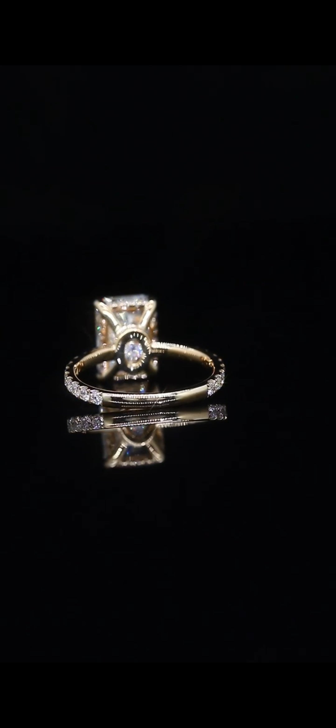 Radiant Cut Diamond "Aubrey" Engagement Ring – 4.29 TCW | 14K Yellow Gold