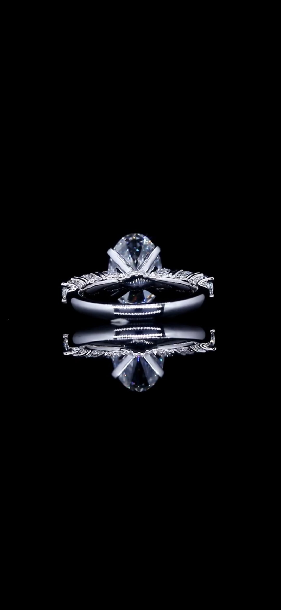 Diamond Engagement Ring "Victoria" Oval 4.24 TCW 14k Gold SIZE 6.5 Resizeable