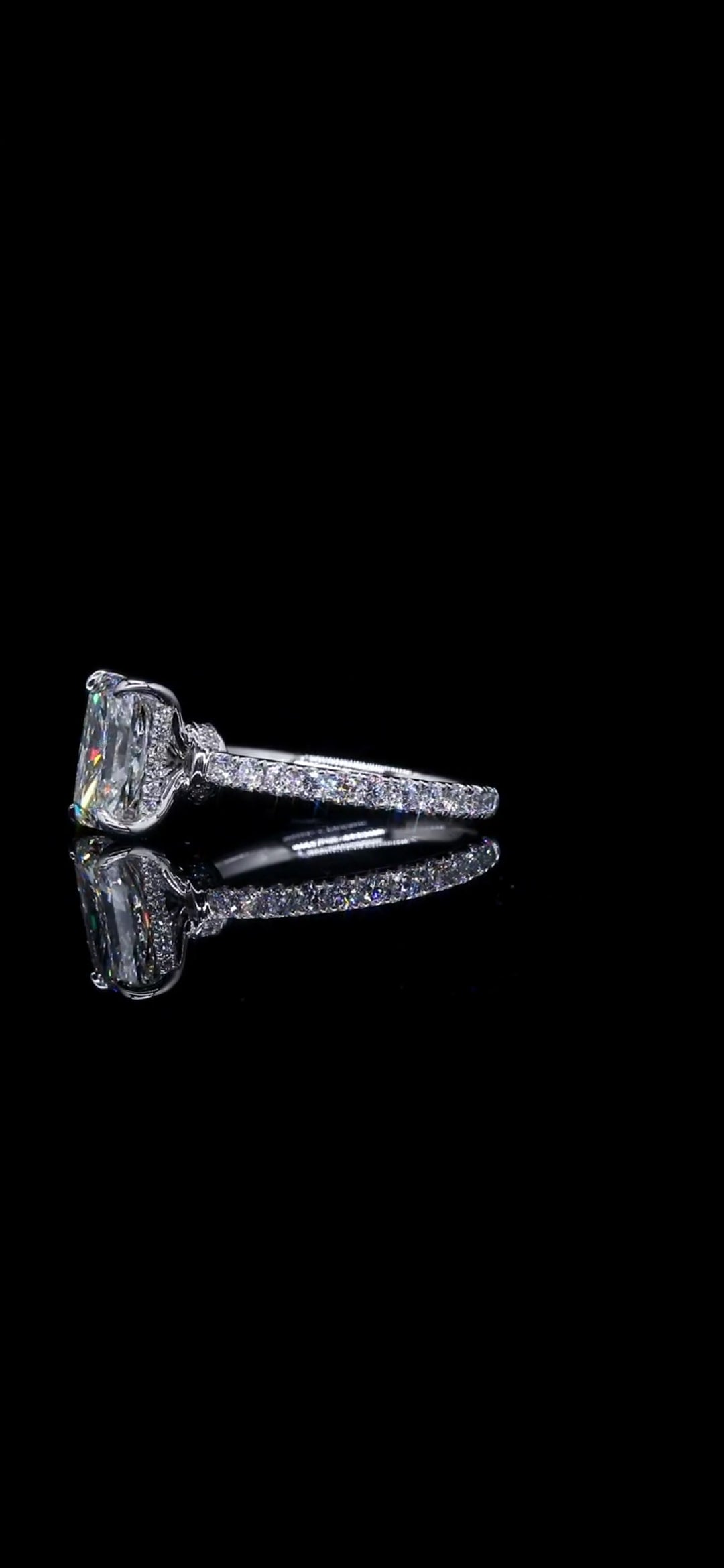 SALE Radiant "Aubrey" Elegance | 3.72 CTW Diamond Engagement Ring – 14K White Gold