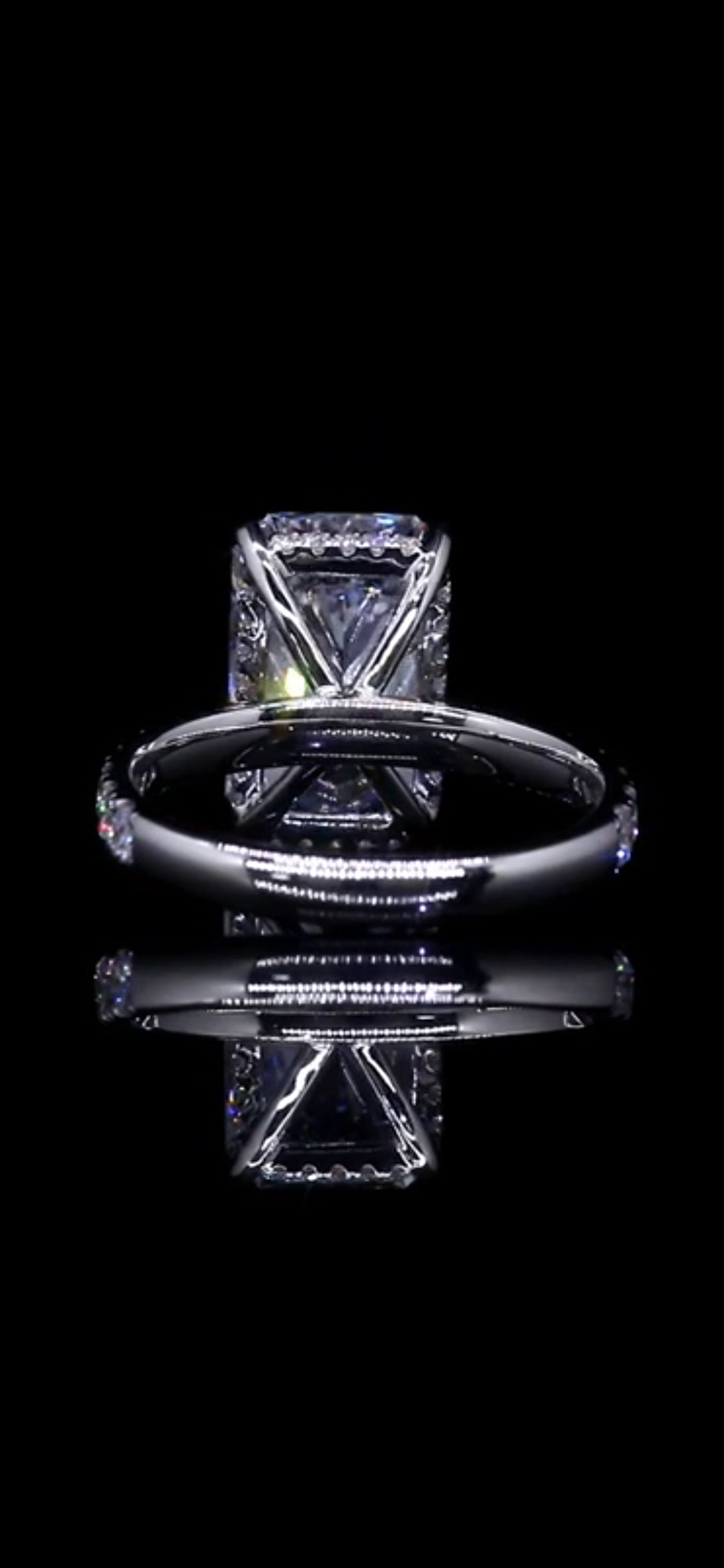 6.08 CTW Radiant Cut Lab-Grown Diamond Engagement Ring | 14K White Gold | IGI Certified (Size 6.5, Resizable)