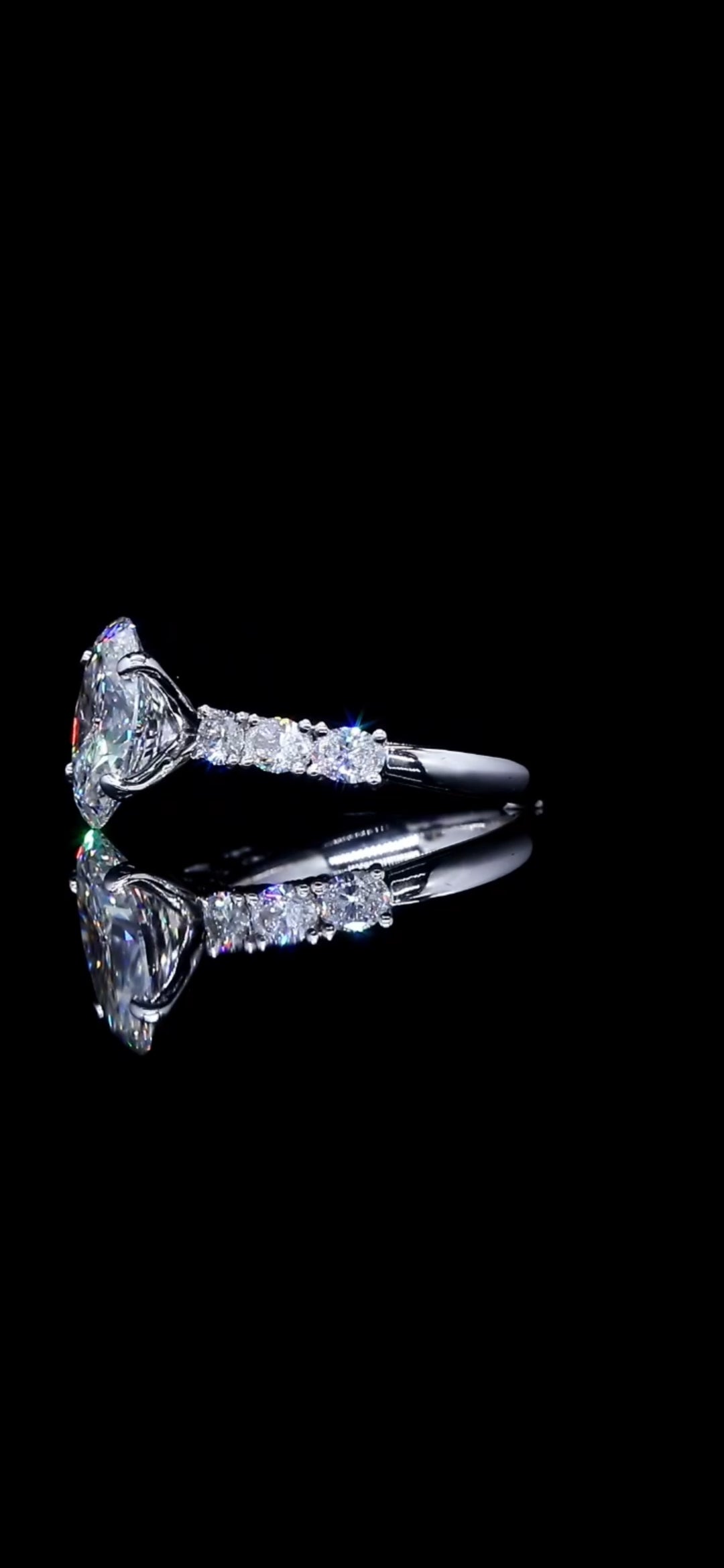Diamond Engagement Ring "Victoria" Oval 4.24 TCW 14k Gold SIZE 6.5 Resizeable