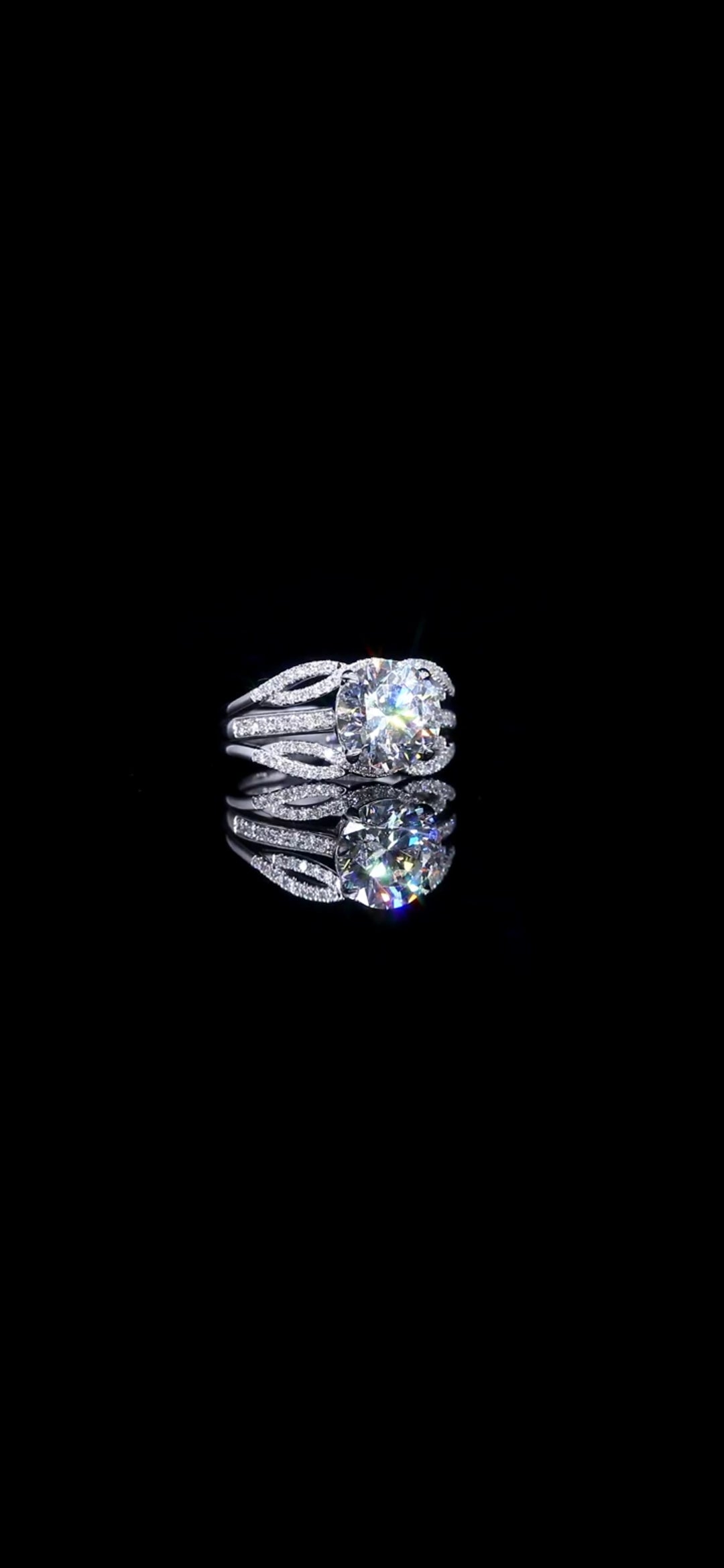 4.25 TCW, 3.02ct Round VVS2 Diamond Engagement Ring & Enhancer Set – 14k White Gold
