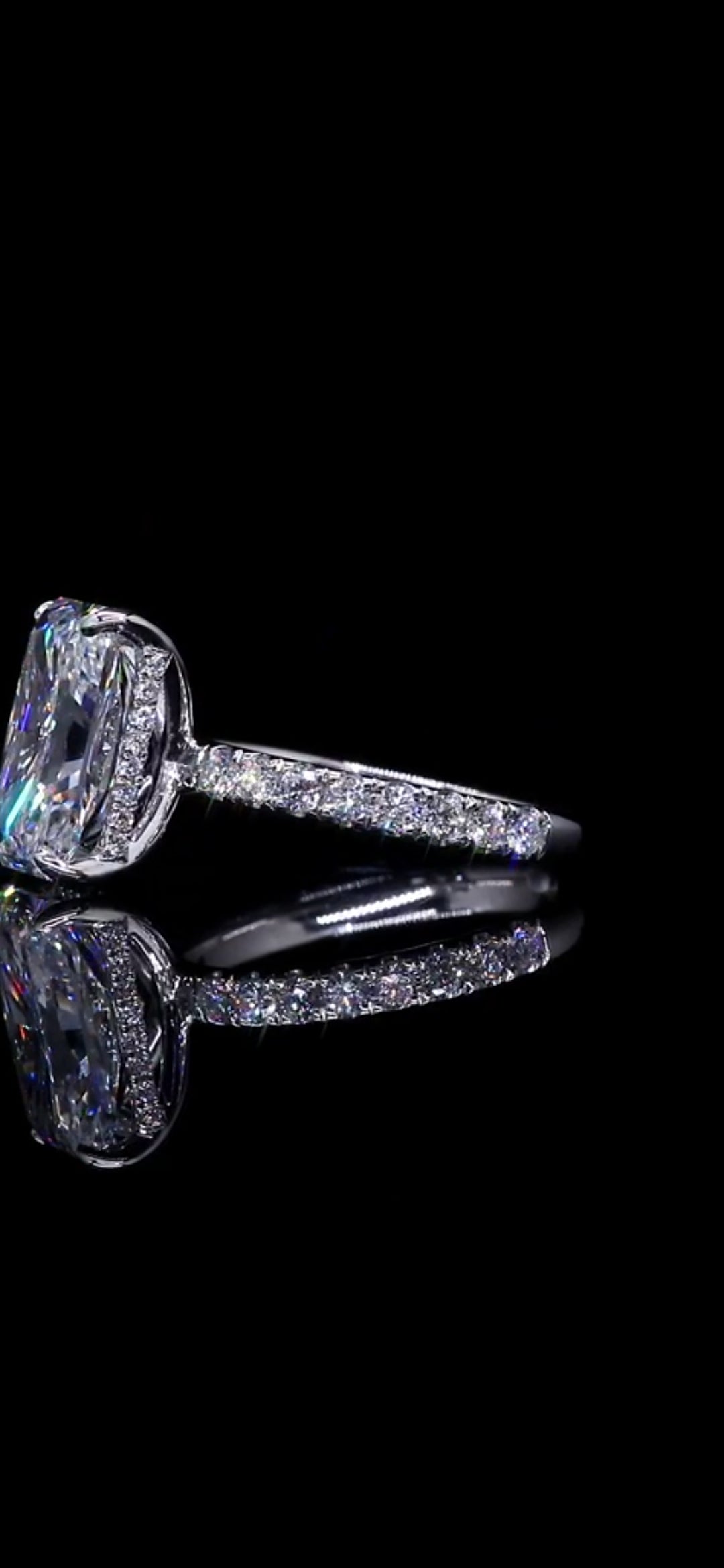 6.08 CTW Radiant Cut Lab-Grown Diamond Engagement Ring | 14K White Gold | IGI Certified (Size 6.5, Resizable)