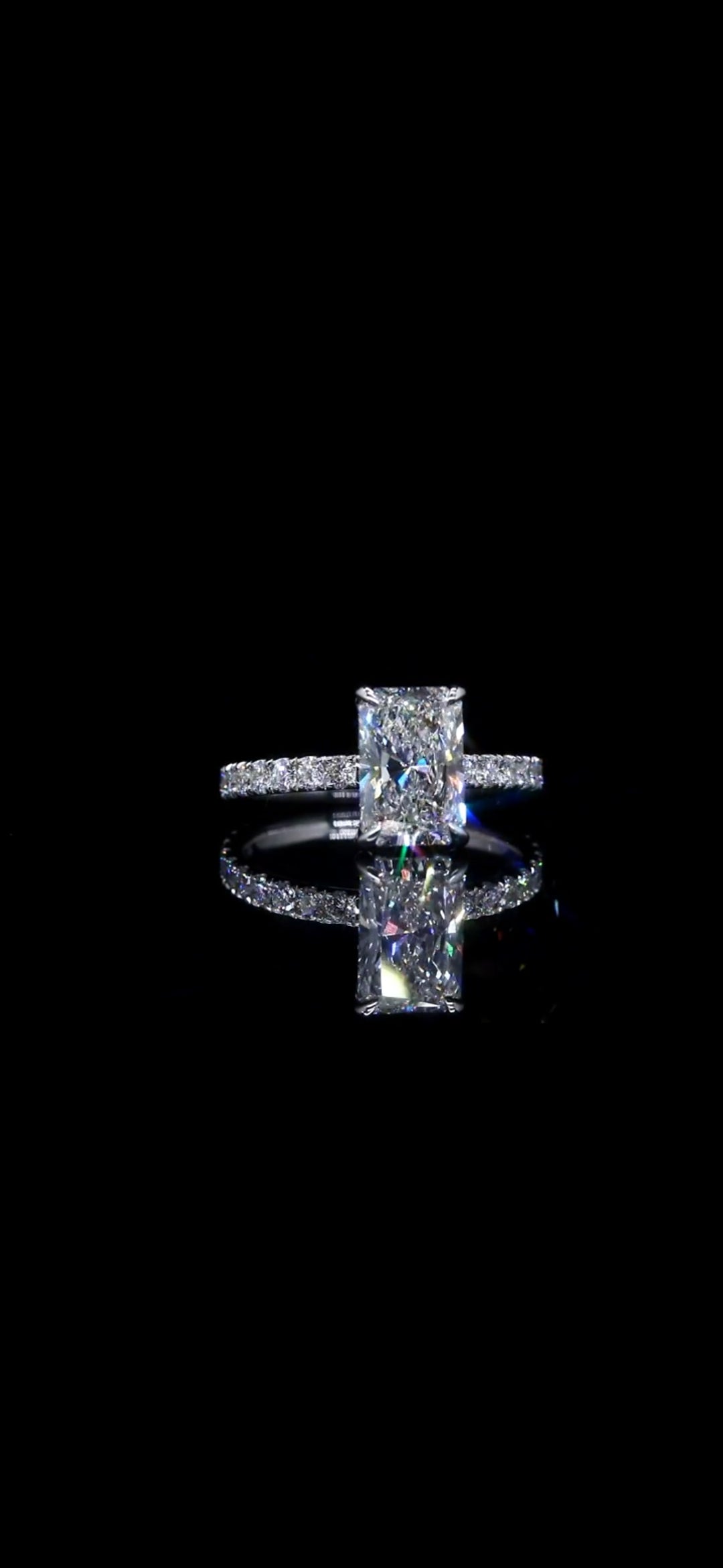 SALE Radiant "Aubrey" Elegance | 3.72 CTW Diamond Engagement Ring – 14K White Gold