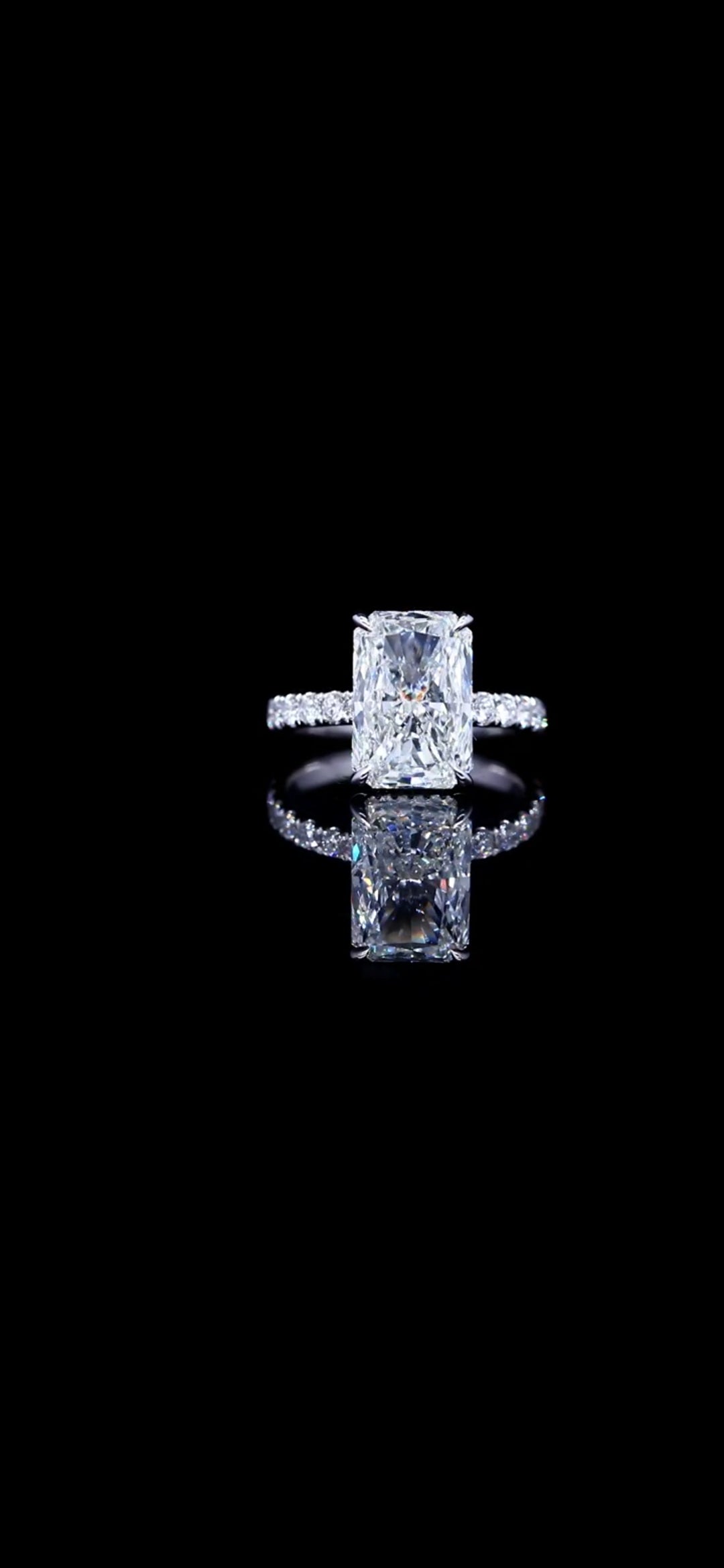 Diamond Engagement Ring Radiant 6.08CT VS1 E 14k Gold New IGI CERTIFED