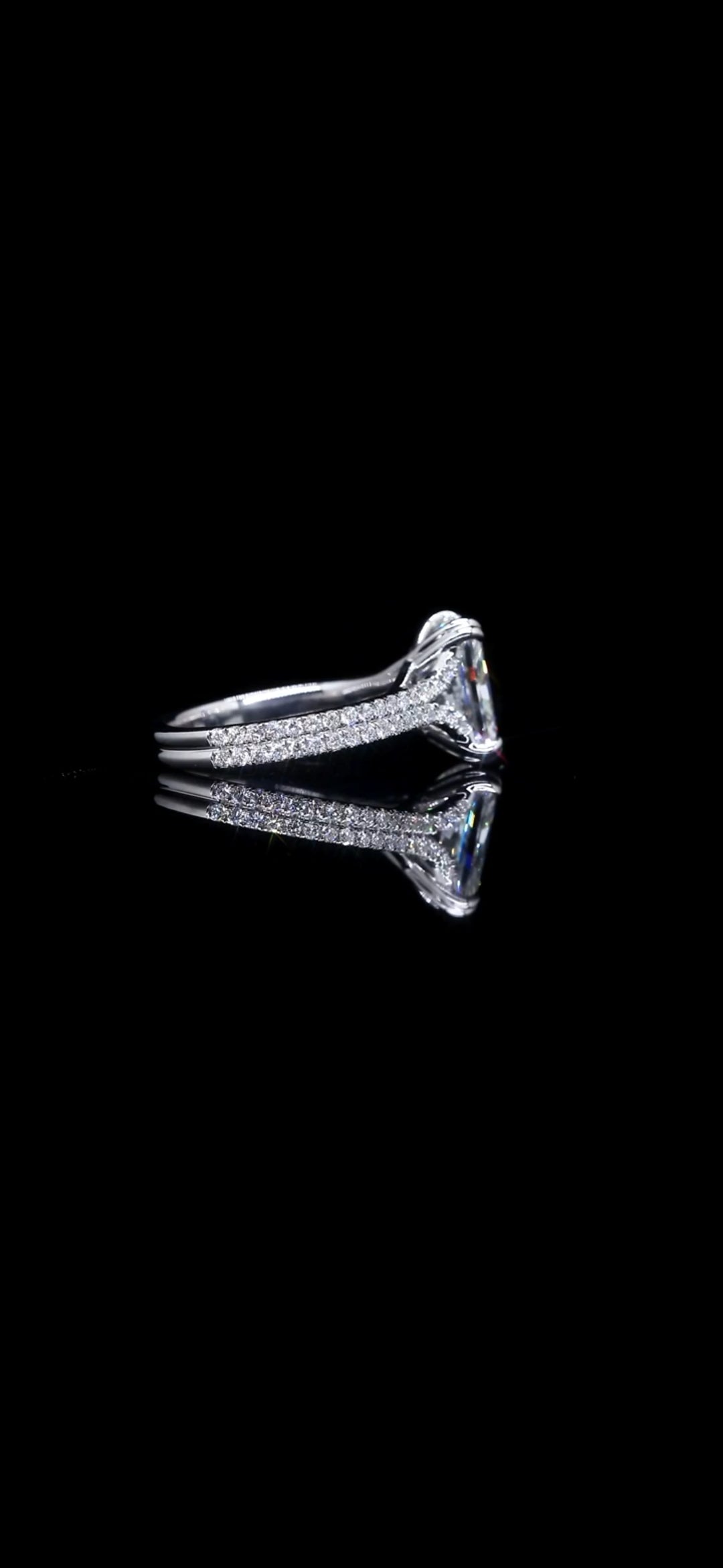 4.65 TCW Diamond Engagement Ring in 14K White Gold – IGI Certified