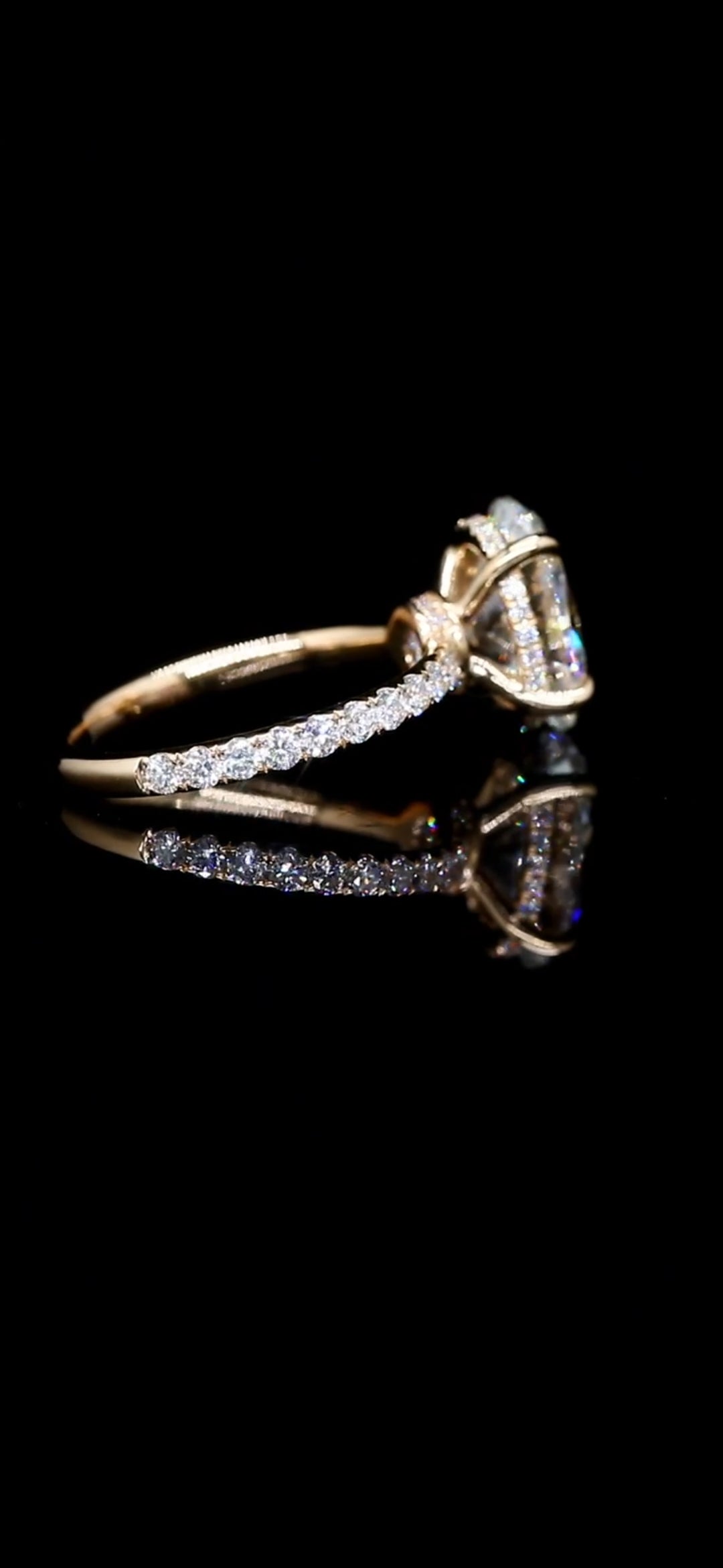 Diamond Engagement Ring Oval "Aubrey" 14K Gold 4.42 TCW Double Halo