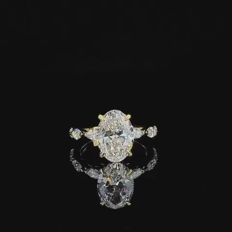 4.00 CT Oval Lab-Grown Diamond Engagement Ring – 5.10 TCW