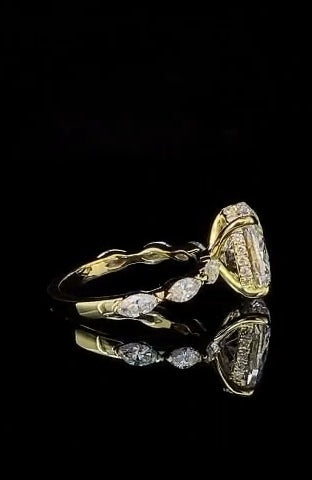 4.00 CT Oval Lab-Grown Diamond Engagement Ring – 5.10 TCW