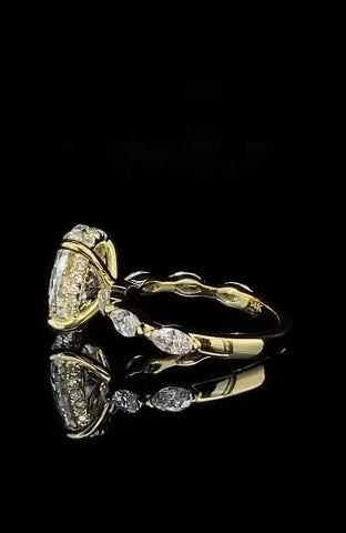 4.00 CT Oval Lab-Grown Diamond Engagement Ring – 5.10 TCW