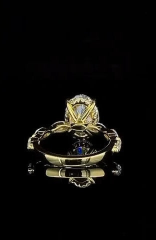4.00 CT Oval Lab-Grown Diamond Engagement Ring – 5.10 TCW