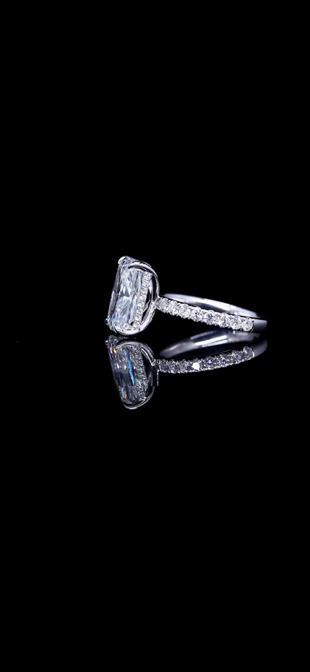 Diamond Engagement Ring Radiant 6.08CT VS1 E 14k Gold New IGI CERTIFED