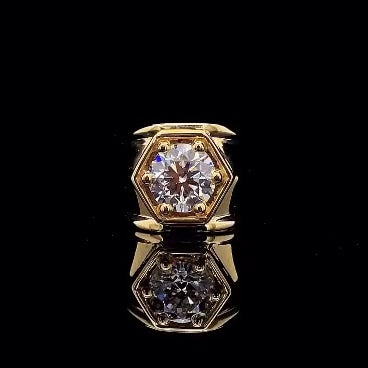 14K Gold Men’s 3.01 CT Lab-Grown Diamond Ring — IGI Certified
