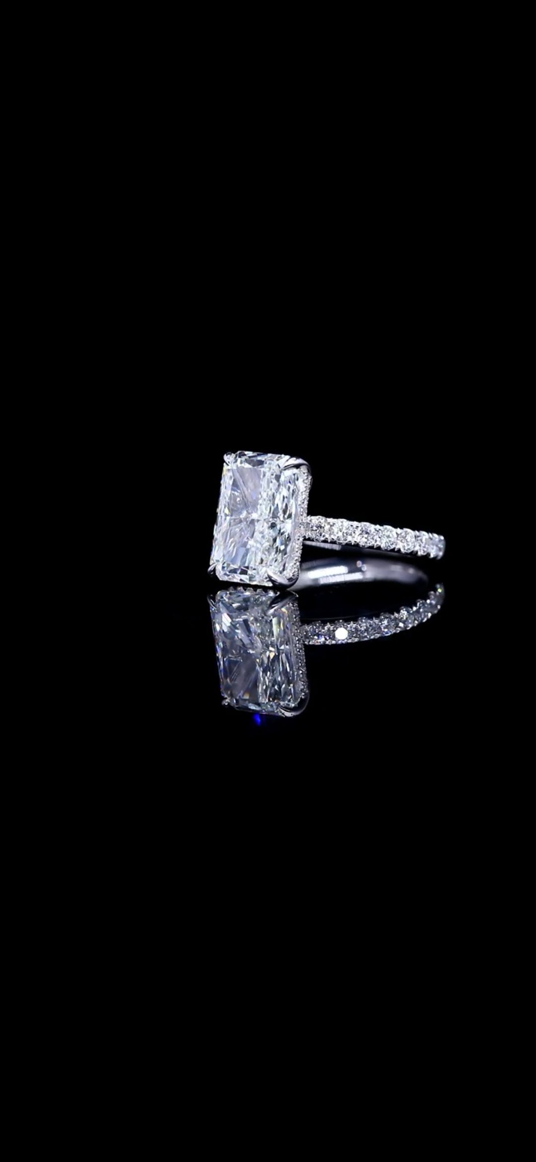 Diamond Engagement Ring Radiant 6.08CT VS1 E 14k Gold New IGI CERTIFED