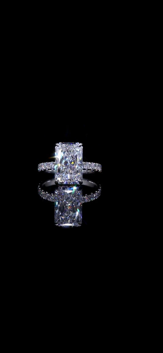 Diamond Engagement Ring Radiant New Oval 5.03 CT IGI CERTIFED 14k Gold