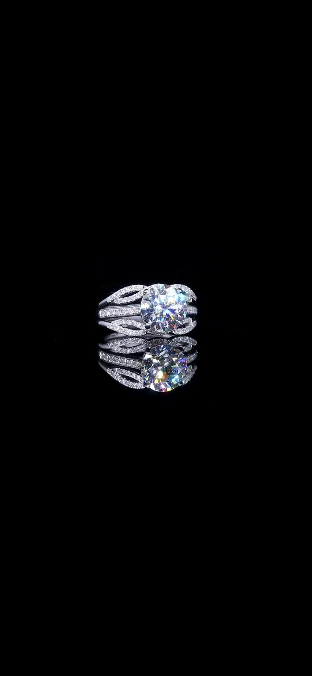 4.25 TCW, 3.02ct Round VVS2 Diamond Engagement Ring & Enhancer Set – 14k White Gold