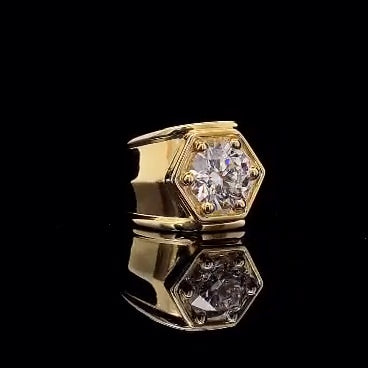 14K Gold Men’s 3.01 CT Lab-Grown Diamond Ring — IGI Certified