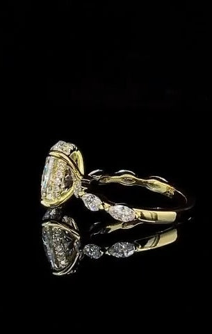 4.00 CT Oval Lab-Grown Diamond Engagement Ring – 5.10 TCW